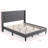 Carlisle King Tufted Upholstered Wingback Platform Bed