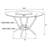 Anchor White High Gloss 5-Piece Round Dining Table Set