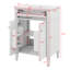 Meuble-lavabo de salle de bain 24 po avec lavabo, armoire de rangement moderne avec 2 portes à fermeture douce et un tiroir basculant, structure en bois massif-1621235161