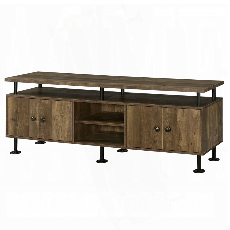 Meuble télé 2 tablettes Rustic Oak