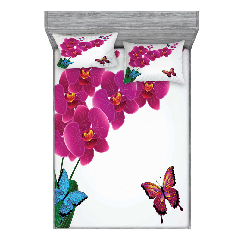 Microfiber Sheet Set, Queen Sheet Set with Fitted Sheet