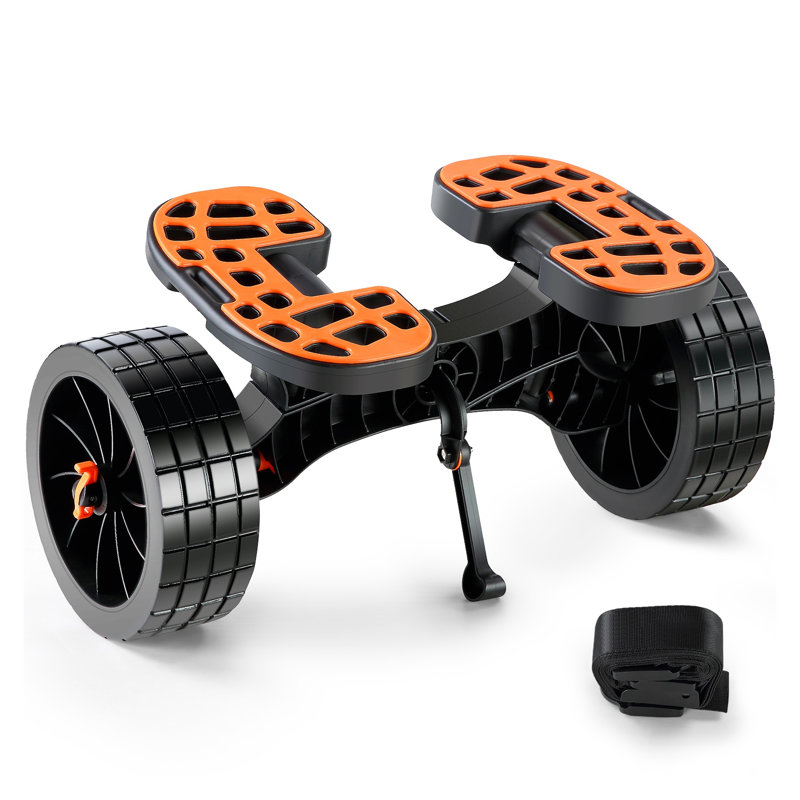 Chariot de kayak robuste avec pneus solides de 10 po, capacité de charge de 320 lb - Chariot de transport amovible