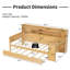 Lit de jour en bois naturel avec rangement polyvalent, lit gigogne et bureau pratique avec rangement, table pratique-2107072163-2107072162