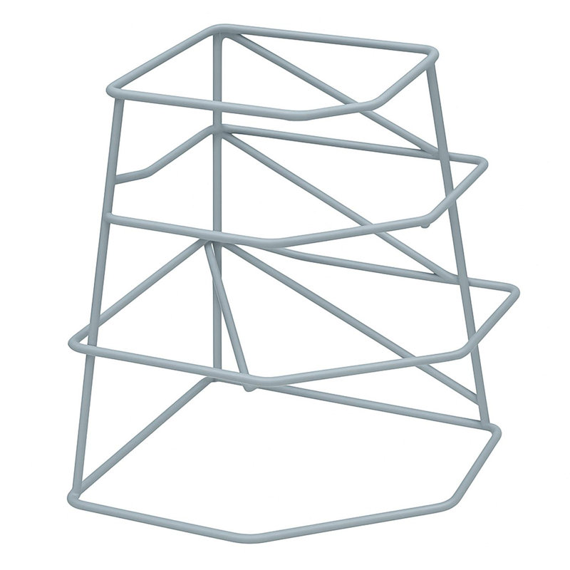 4 Tier Corner Plate Rack For Kitchen Cupboard – Heavy Duty Space-Saving Dish Rack Shelf Stand | Compact Storage Organiser For Plates, Bowls & Dishes (Grey)