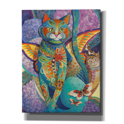 «Feline Fiesta» par David Galchutt, art mural sur toile