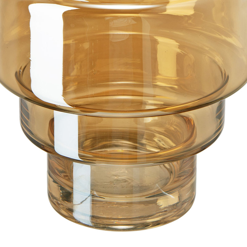 Goodine Glass Table Vase, Amber