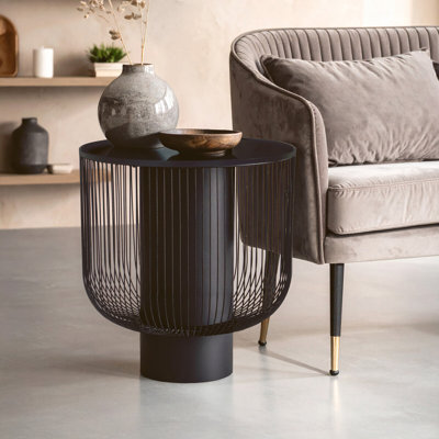 Cockrell Glass Top Drum End Table