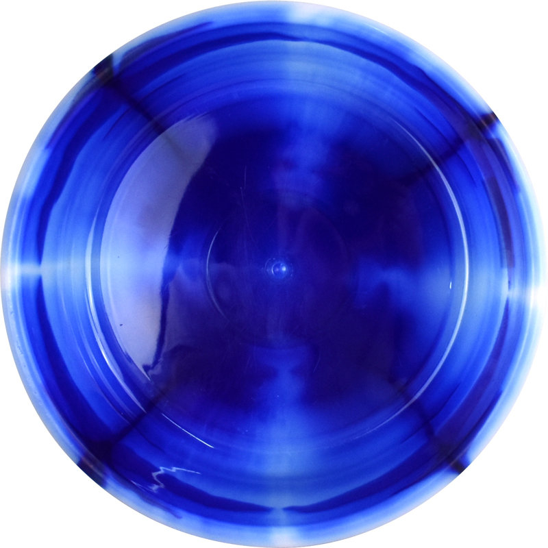 Tie-Dye Colour Plastic Round Wash Basin, Blue