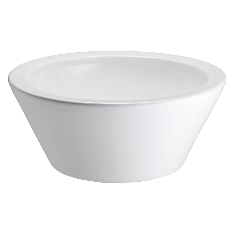 Barclay 17.5'' White Ceramic Circular Bathroom Sink with Overflow