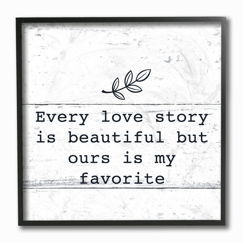 «Our Love is my Favorite» par Daphne Polselli, reproduction d'art textuel sur toile, H 12 po x l 12 po, Plaque murale