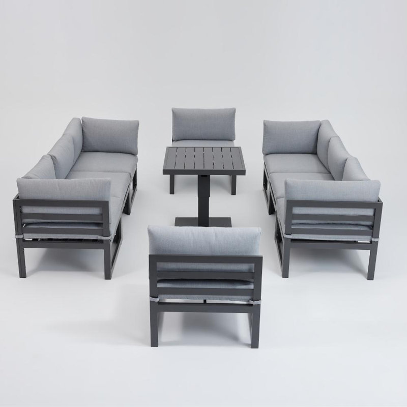 Bajrush 8 - Person Garden Lounge Set with Cushions