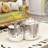 Luxury Mirror Coffee Table - Silver Modern Living Room Furniture Small Coffee Table Suitable For Modern Home Furniture Sofa Decoration (Only Including Table)