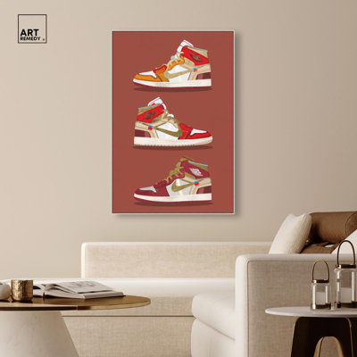Sneaker Lineup Red Canvas Sneakerhead Posters by