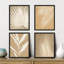 Minimal Botanical IDÉE4WALL, art mural encadré, feuille d'îlot tropical brun et brun-90162021-90162025