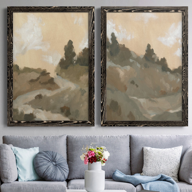 Hillside Walking Path I, toile encadrée de qualité supérieure - prête à être accrochée, H 37,5 po x l 55 po x P 1,5 po