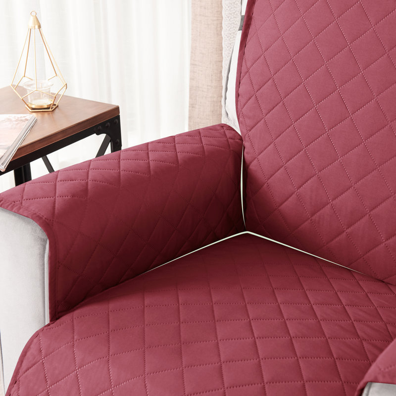 Housse pour fauteuil inclinable résistant à l'eau, housses antidérapantes pour fauteuil inclinable avec poche, housse de canapé inclinable lavable, protecteur de meubles pour enfants, animaux de compagnie (petits, vin)