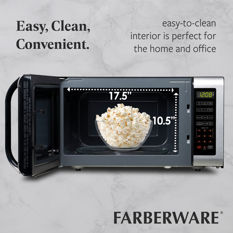 Farberware 1.6 Microwave Oven, Brushed Stainless Steel