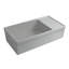Fireclay Reversible Sink with Integral Drainboard and Decorative 2 ½" Lip on Both Sides-907334622