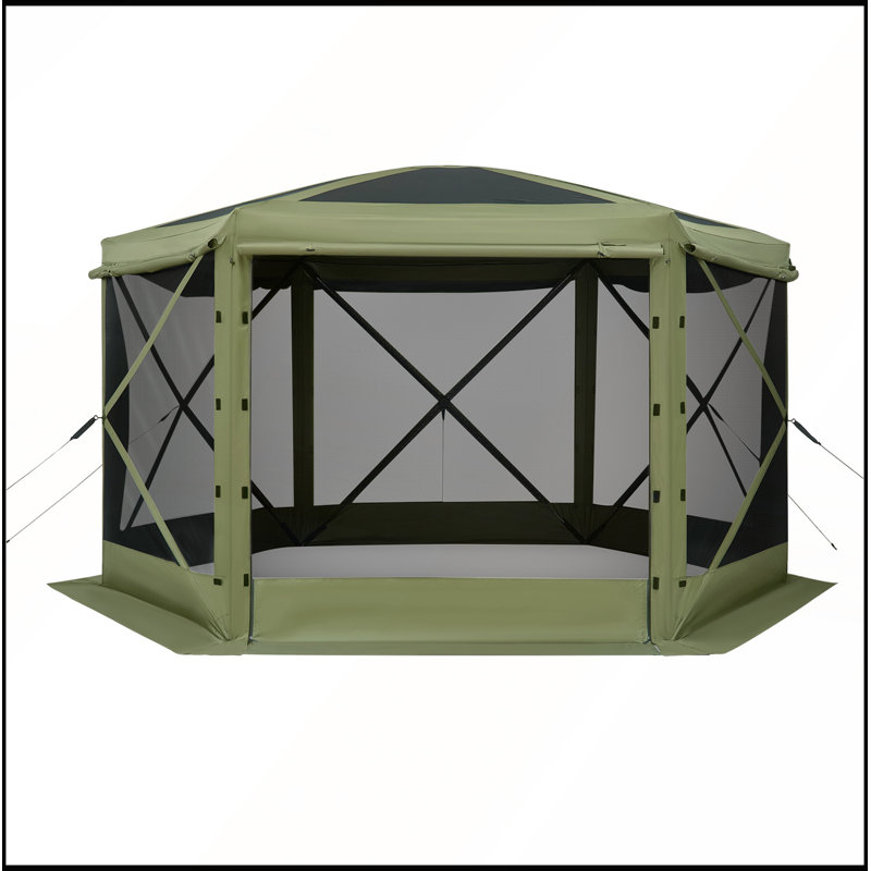 Grande tente de camping escamotable à 6 côtés pour 8 à 10 personnes Pop Up