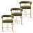 Dollie Set of 3 Upholstered Gold Chenille Solid Back Counter Stool-861838362