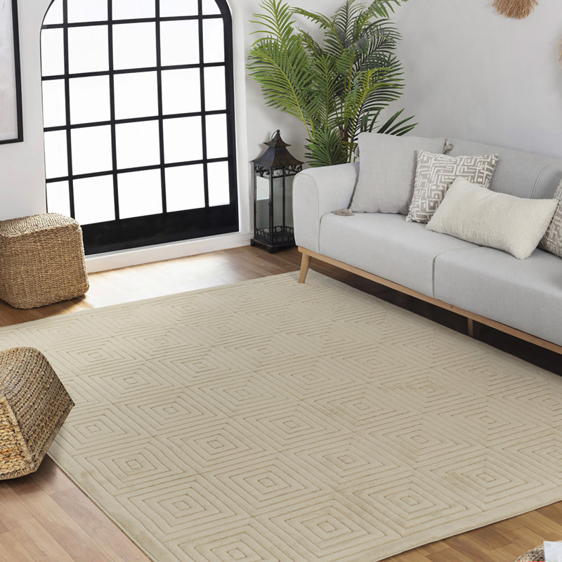 Ranota In- & Outdoor Scandi Modern Boho Beige Area Rug, Rectangle 140 x 200cm