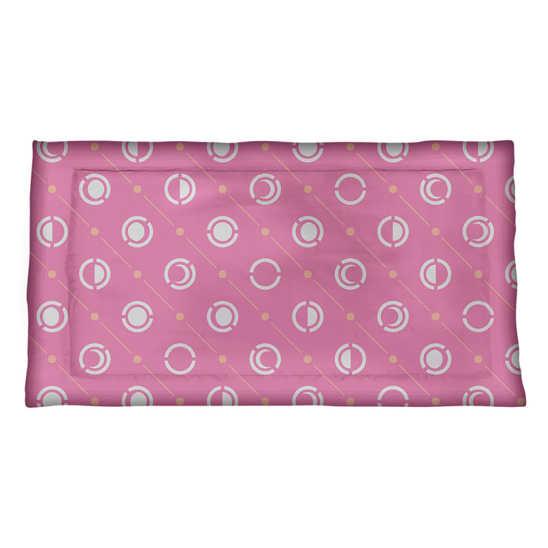 Taie décorative oreiller Classic Moon phases, Polyester, Roi, Rose/jaune
