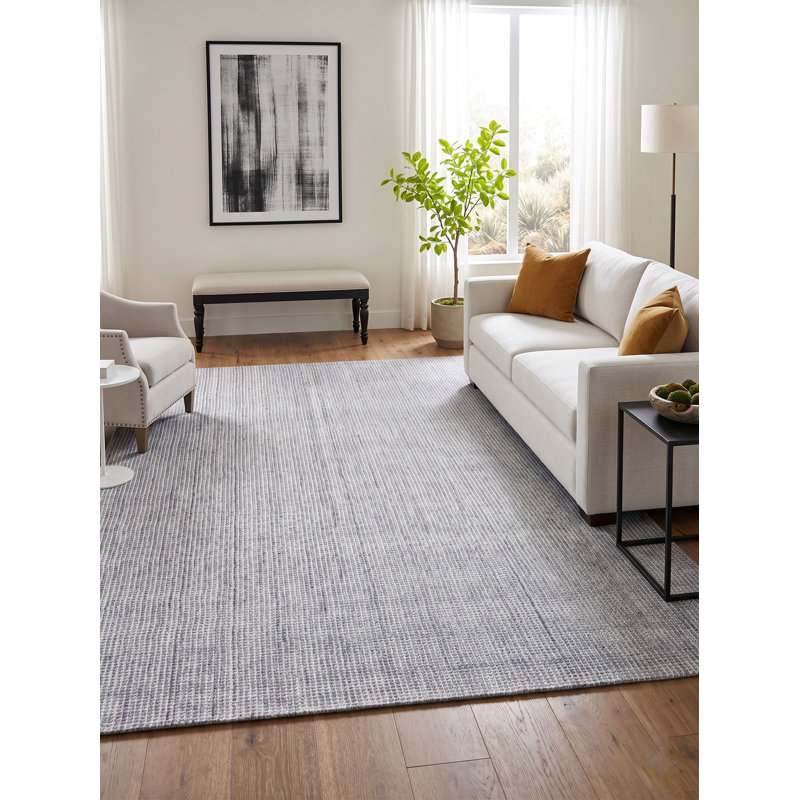 Marut Drop Handmade Wool Area Rug, Rectangle 5' x 8'