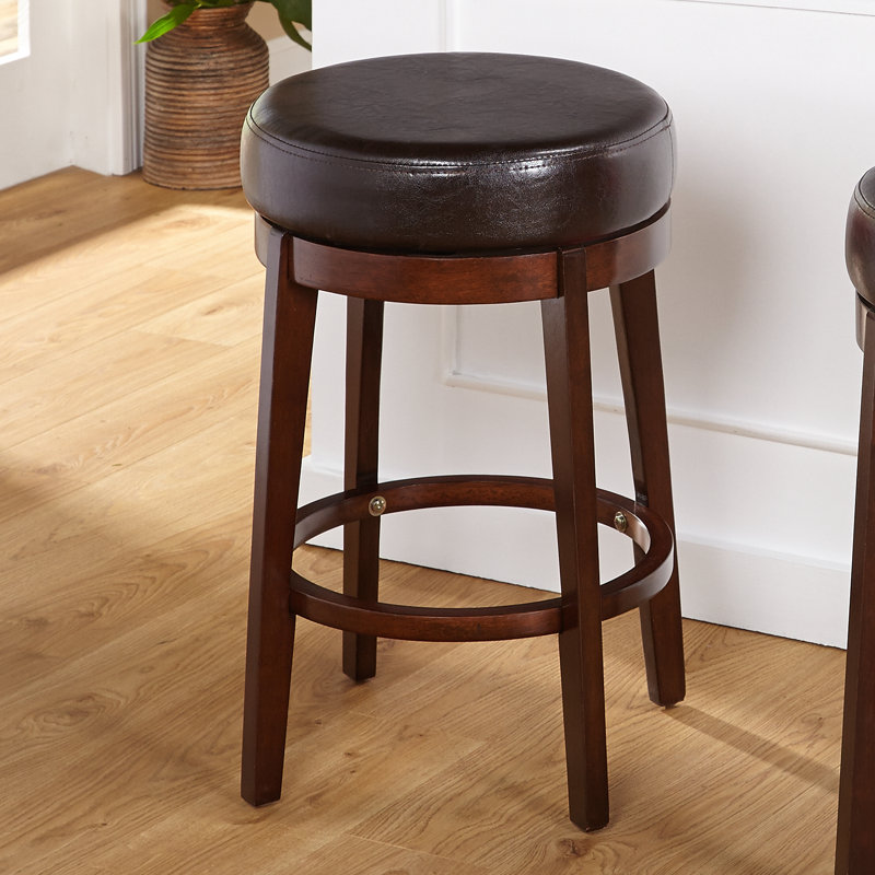 Tabouret de bar et de comptoir pivotant Attis, Brun, Tabouret de comptoir (assise de 24 po de hauteur)