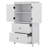 Wide Bathroom Storage Cabinet, Freestanding Bathroom Storage With Two Doors And Drawers, Adjustable Shelf-1463552688