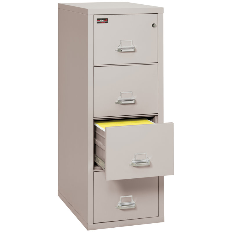 4 - Drawer File Cabinet, Platinum, Key Lock