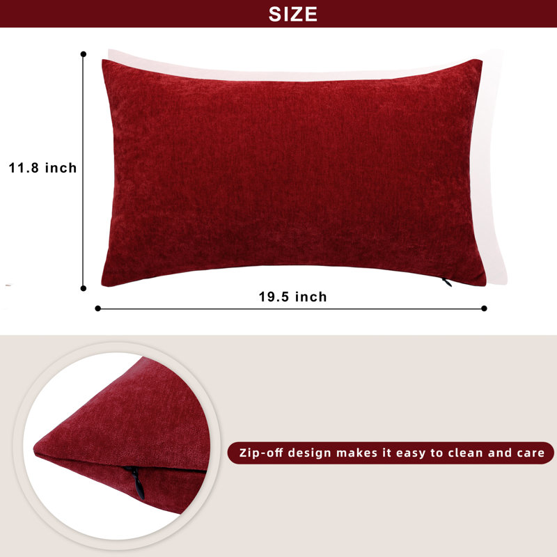  Housse de coussin en velours, Rouge