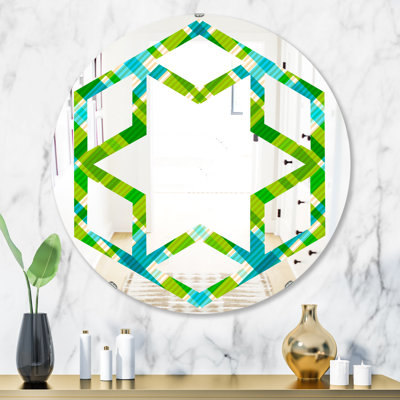 Miroir mural sans cadre à motif abstrait