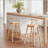 Indoor Rubberwood Barstool - Natural Finish, Cross-Bar Backrest
