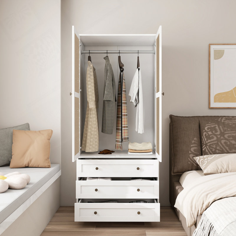 Armoire en rotin à 3 tiroirs
