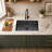 Durable Stainless Steel Single Bowl Undermount Kitchen Sink with Soundproofing and Efficient Drainage System