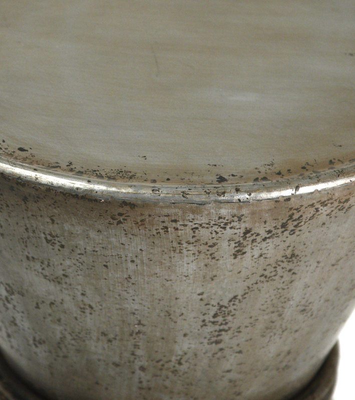 Rustic Zinc Hourglass Iron Accent Stool