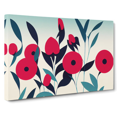 Evocative Flower Market Abstract - Wrapped Canvas
