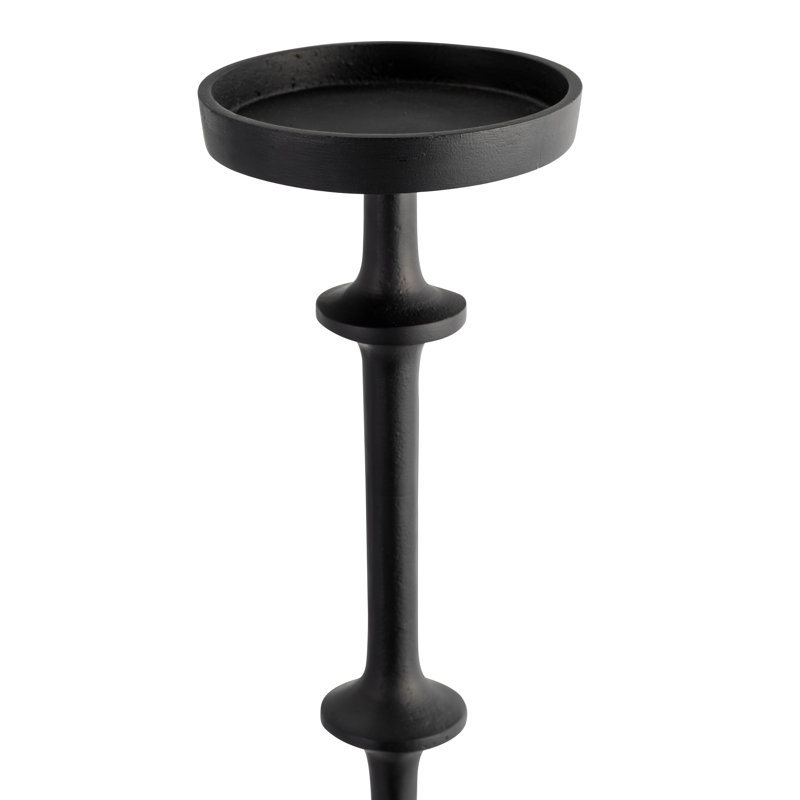 Adel Modern Metal Wood Aluminum Candle Holder for Pillar or Taper Candles Decorative Single Candleholder Stand Contemporary Accent Decor Candlestick Holder Display Pedestal Home Decor