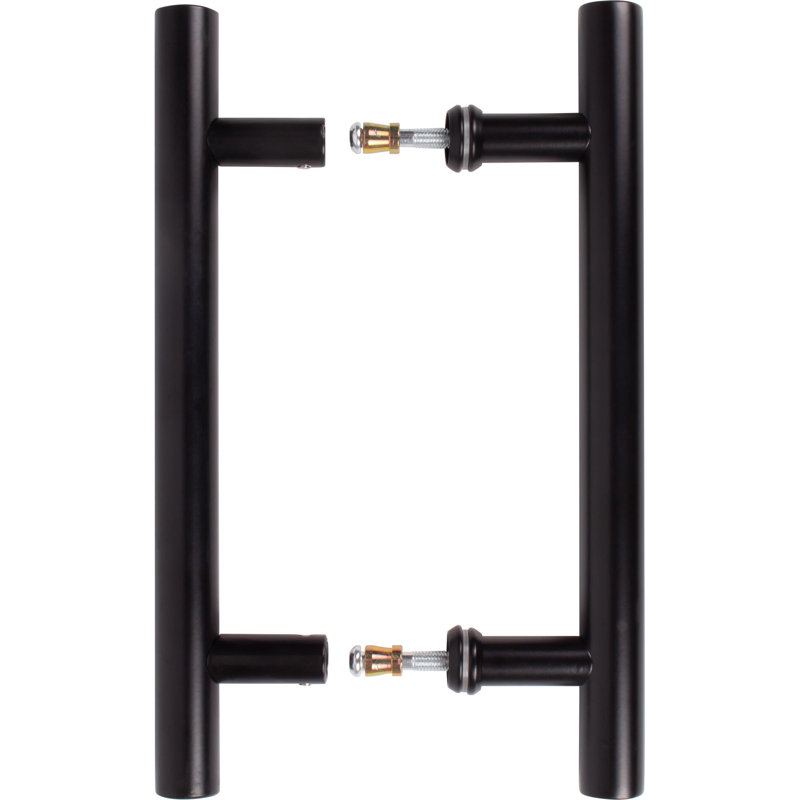 Ensemble de poignées rondes 12 po - Noir mat, Matte Black