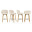 Tabouret de comptoir pivotant H 26 po avec structure en bois Vivi (ensemble de 4)-118609551