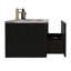 Meuble-lavabo pour salle de bain moderne - 36 po avec chêne rayé noir, lavabo en céramique blanche pré-assemblé, finition chêne brossé, choix élégant-1696714784-1696714785