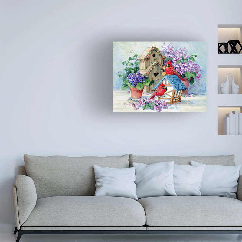 «A Cardinals Home» par Barbara Mock, impression sur toile tendue, H 14 po x l 19 po x P 2 po