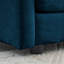 Fauteuil en chenille bleu pour chambre à coucher - Mousse et support Salon Relax Time Structure en bois massif, éponge haute, revêtement respirant