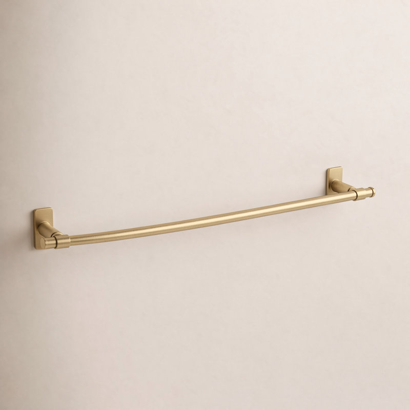 Castia by Studio McGee Towel Bar, Vibrant Brushed Moderne Brass, 2.5" H x 24" W x 3.25" D