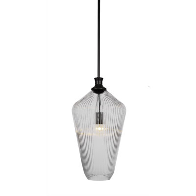 Luminaire suspendu à tige avec verre 11 po Carina