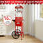 Machine à maïs soufflé rouge avec chariot et bouilloire de 10 oz, acier inoxydable, facile à utiliser avec plateau à déchets-120923837