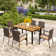 Alyah 6 - Person Patio Dining Set with Extendable Rectangular Table , Cushions Included