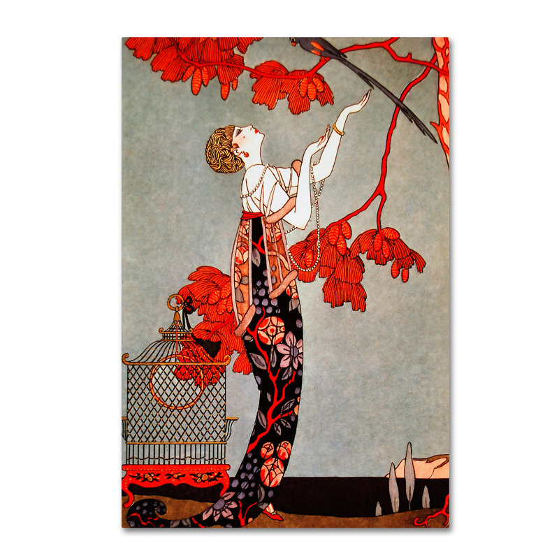 « barbier 2 », affiche rétro sur toile tendue, H 19 po x l 12 po