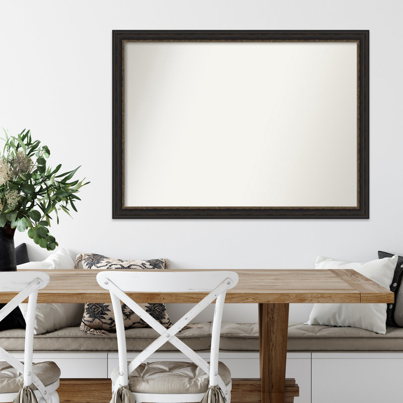 Wood Flat Wall Mirror, 18.2" H x 30.5" W