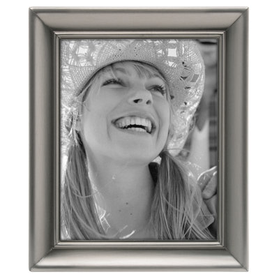 Pewter Metal Beveled Picture Frame